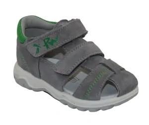 Dětské kožené sandálky SANTÉ - IC/583961 GRIGIO